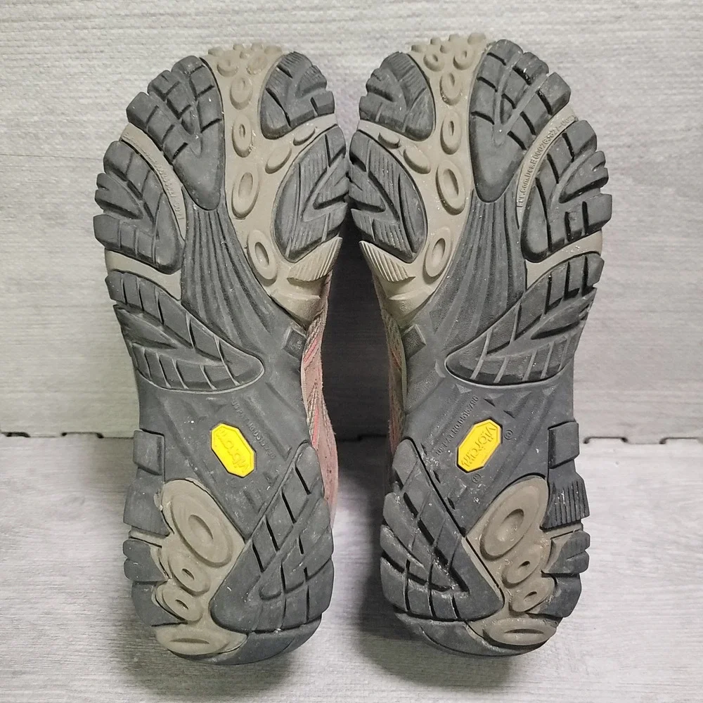 Merrell Moab Waterproof Hiking Shoes Mens 12 Espresso Brown Suede Vibram Trail